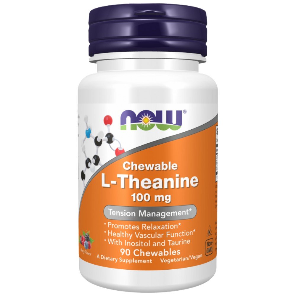 0144_mainimage-57db0aa-1000x1000-1 L-Theanine 100 mg Chewable | with Inositol & Taurine - Image 1