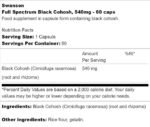 Full Spectrum Black Cohosh 540 mg - Image 2