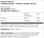 Chewable Calcium 1500 mg + Vitamin D - Image 2