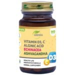 Vitamin D3 + C | with Alginic Acid, Echinacea & Ashwagandha
