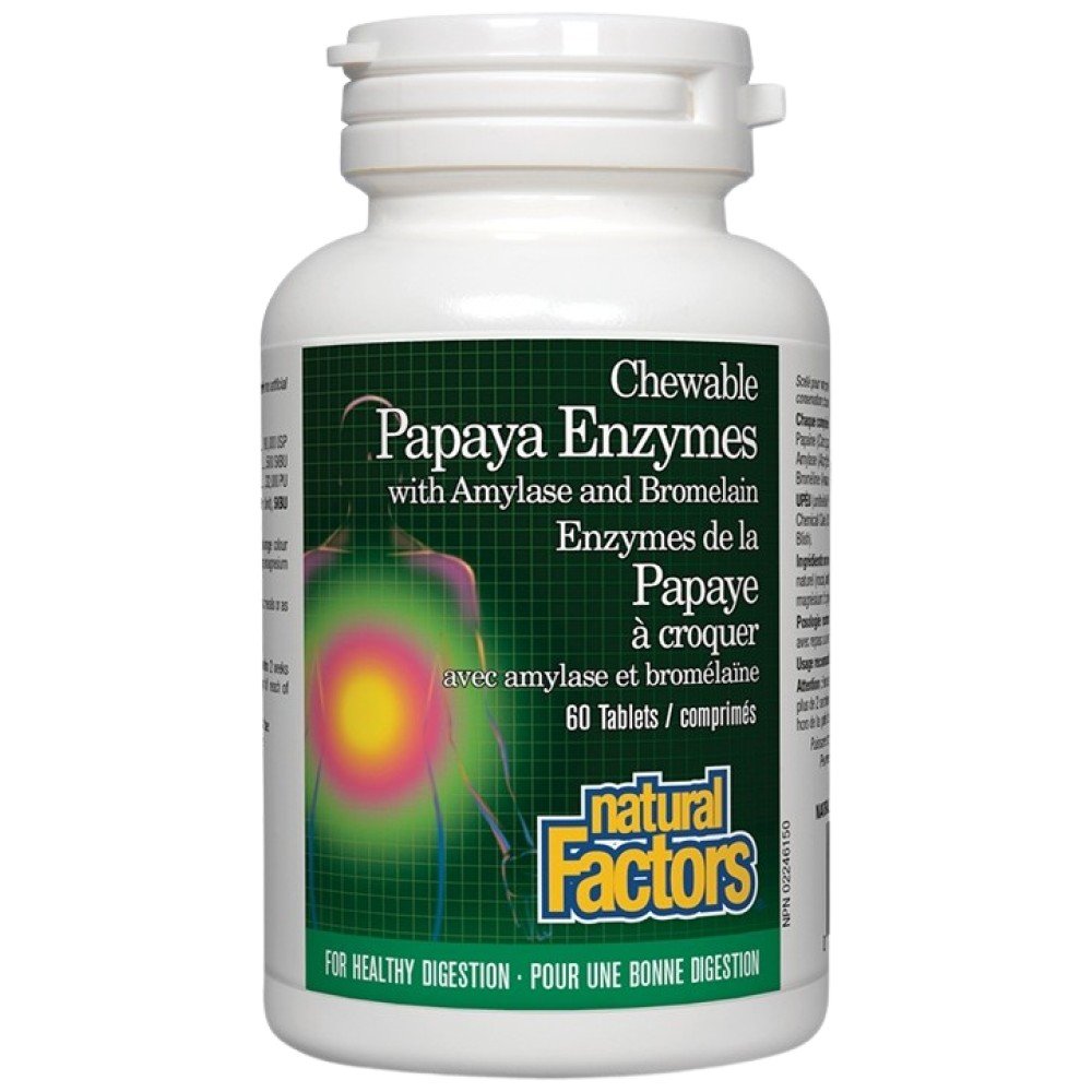 natural factors papaya enzymes дъвчащи таблетки
