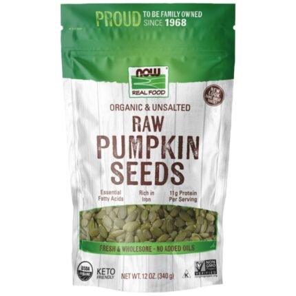 pumpkin seeds органични тиквени семки NOW Foods