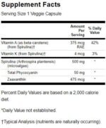 Spirulina Blue-Green Algae 10% Phycocyanin 500 mg - Image 2