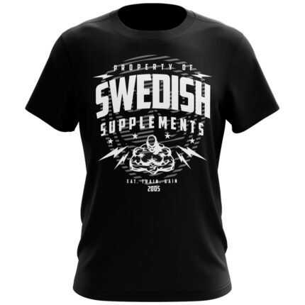 shirt logo тениска SWEDISH Supplements черна