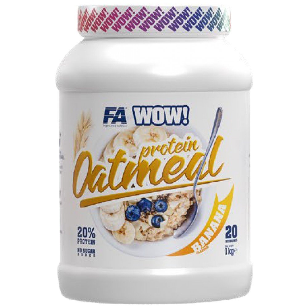 fa_wow_protein_oatmeal_banana-87e8c22-1000x1000-1 WOW ! Protein Oatmeal | 20% Protein - No Sugar Added - Image 1