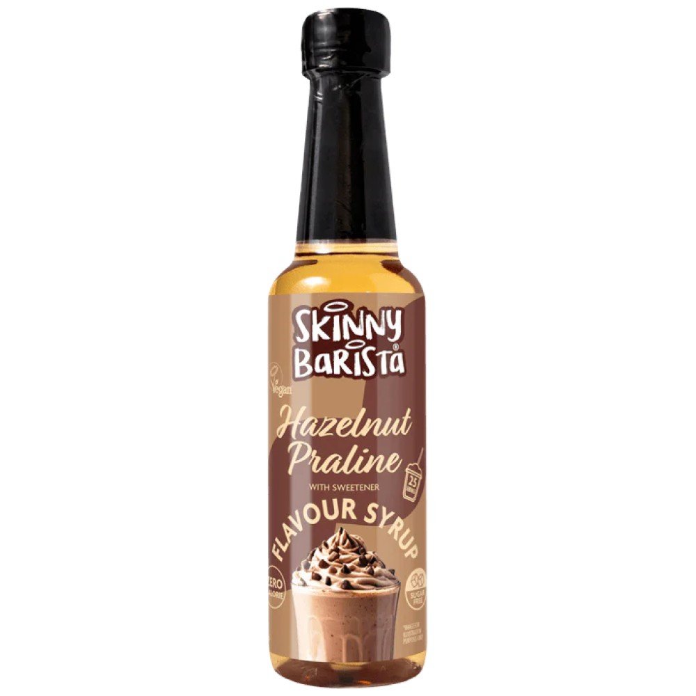 hazelnut-coffee-syrup-zero-calorie-sugar-free-skinny-250ml-950635-609a10d-1000x1000xwhite Skinny Barista Zero Calorie Coffee Syrup | Hazelnut Praline - Image 1