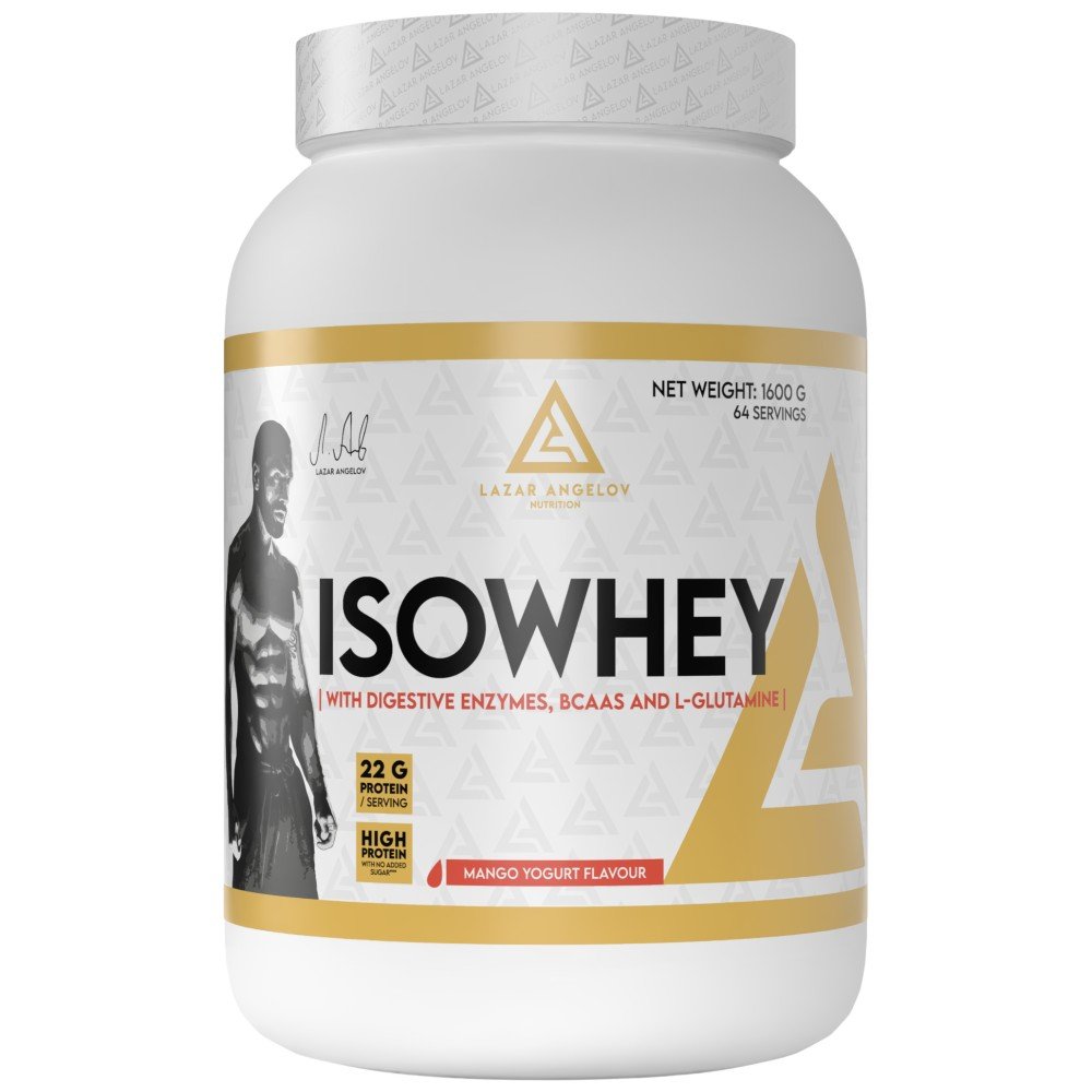 la_isowhey_mango_yoghurt_1600g_3d_white_bgr-796d63c-1000x1000xwhite IsoWhey | Whey Protein Isolate with Digestive Enzymes, BCAA & Glutamine - Image 1