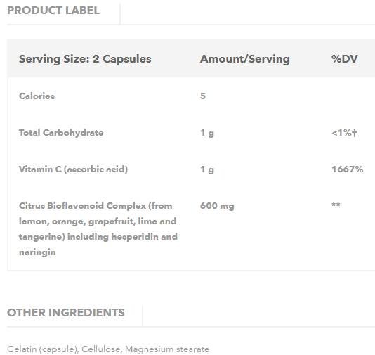 Vitamin C with Bioflavonoids 500 mg капсули Nature's Way