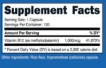 Vitamin B12 Methylcobalamine 1000 mcg - Image 2