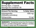 Ashwagandha 1000 mg | with 10 mg Withanolides - Image 2