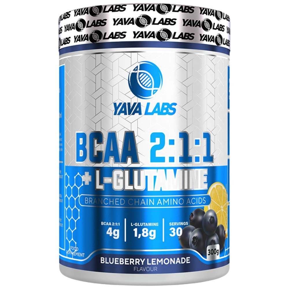 yava_bcaa_blueberry_01-4af1220-1000x1000xwhite BCAA 2:1:1 + L-Glutamine - Image 1