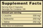 BCAA Mega-Size 1000mg. / 200 Caps. - Image 2