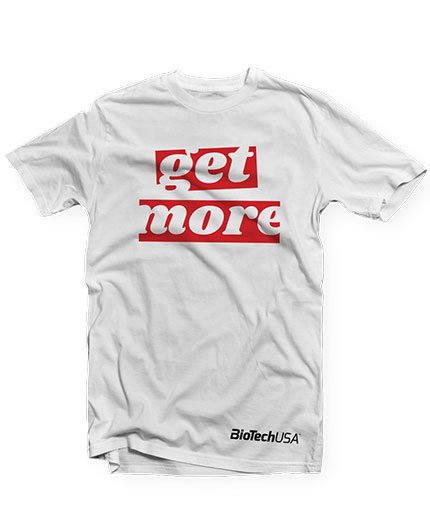 897-get-more-white-t GET MORE WHITE T-SHIRT - Image 1