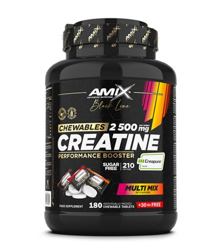 9128-black-line-creatine-creapure-2500-mg-zero-sugar- Black Line Creatine Creapure 2500 mg Zero Sugar / 210 Chews - Image 1